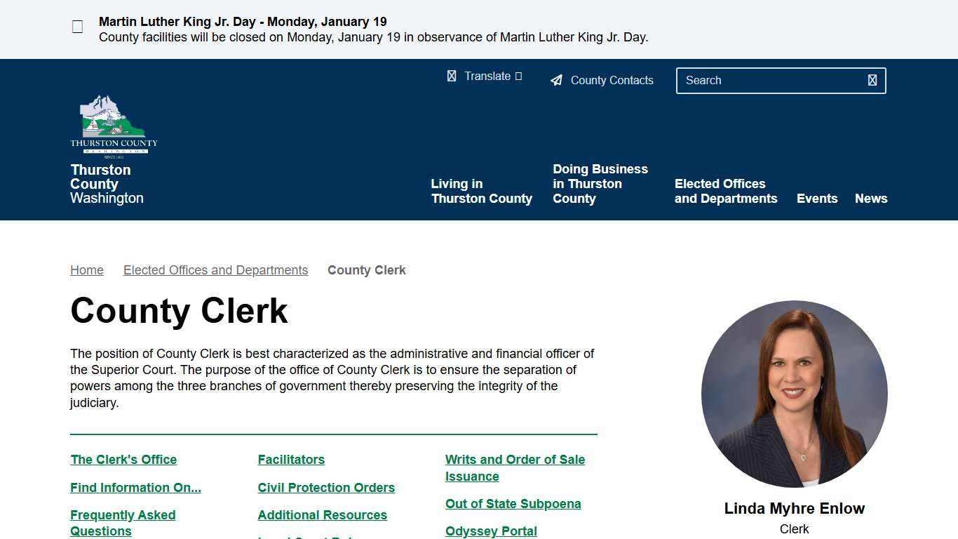 County Clerk | Thurston County