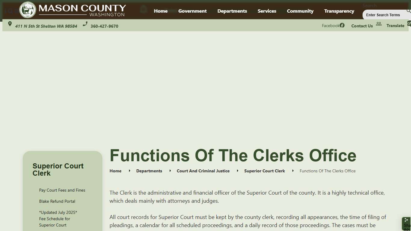 Mason County WA Government