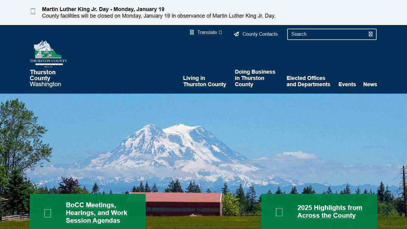Homepage | Thurston County